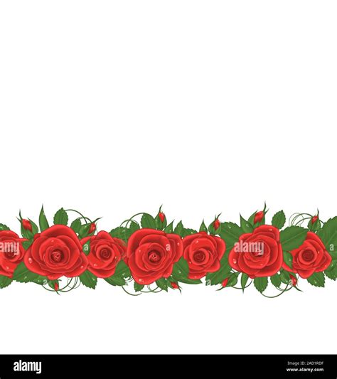 Red Roses Border Clipart