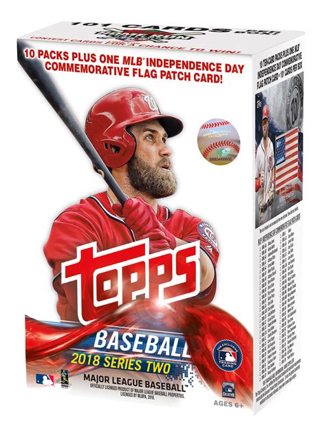 2018 Topps Baseball Series 2 Value Blaster Box Trading Cards (10 Packs ...