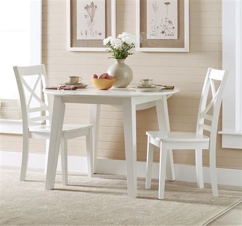 Jofran Simplicity Round Table and 2 Chair Set (with "X" Back Chairs ...