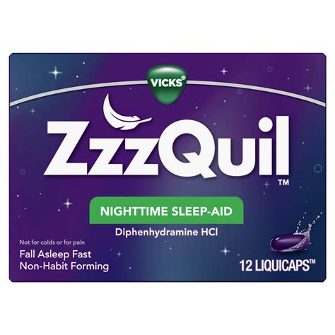 Vicks ZzzQuil Nighttime Sleep Aid LiquiCaps, 12 Count - Walmart.com ...