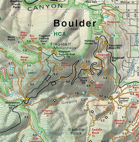 Boulder County Trails - Recreation Topo Map - Latitude 40° maps