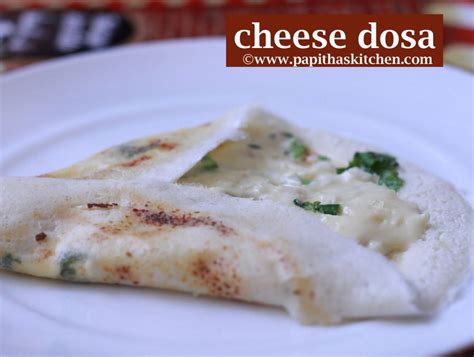 Onion Cheese Dosa Recipe - Papitha's Kitchen