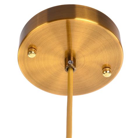 Brass Finish Mid-Century Glass Pendant Light Fixture | Chandelierias