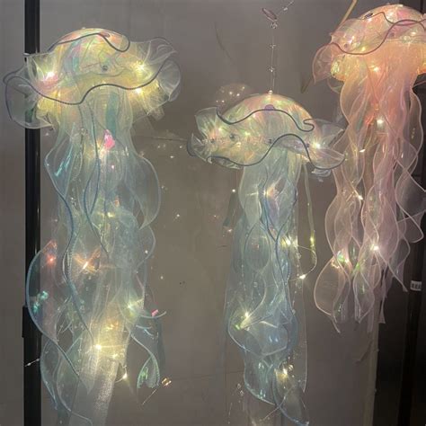 Cartoon Jellyfish Lamp DIY Material Indoor Decorations Night Lamp ...