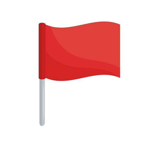 red flag waving 3806079 Vector Art at Vecteezy