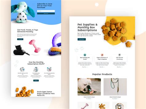 Pet Shop Landing Page Design for Divi by Sayeed Ahmad for Elegant ...