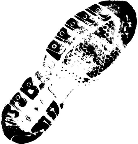 Transparent Foot Prints Png Footprint Clipart Black And White Png ...