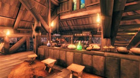 Valheim - Tavern Interior - The Pilgrimz Project | Viking house, Base ...