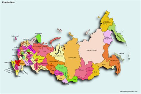 Create Custom Russia Map Chart with Online, Free Map Maker. Color ...