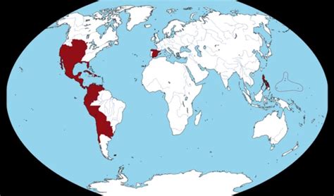 Spanish Empire Flag Map