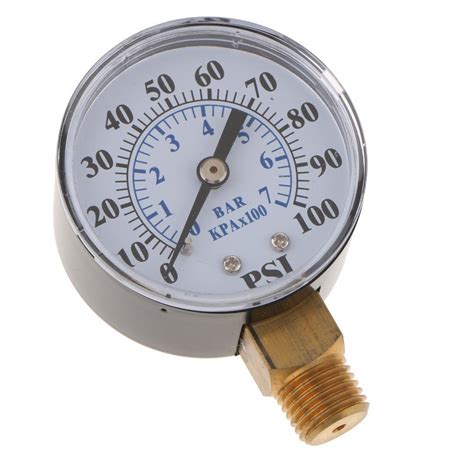 0-200psi , 0-14bar Pressure Gauge Meter Manometer Gas / Water / Oil ...