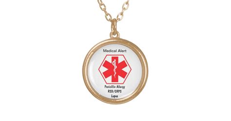 Customizable Medical alert necklace | Zazzle.com