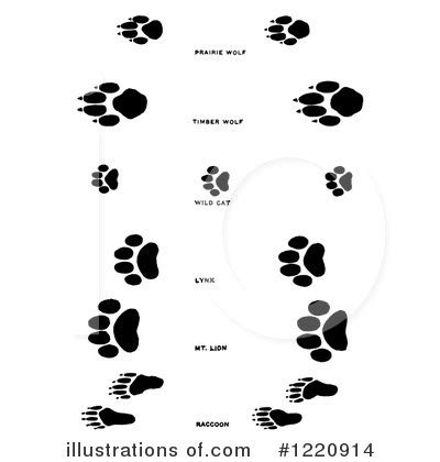 Animal Tracks Clipart #1220914 - Illustration by Picsburg