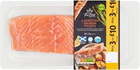 Morrisons 2 Scottish Salmon Fillets, 220g : Amazon.co.uk: Grocery