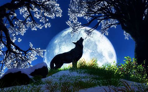 Wolf Howling at The Moon Wallpaper ·① WallpaperTag