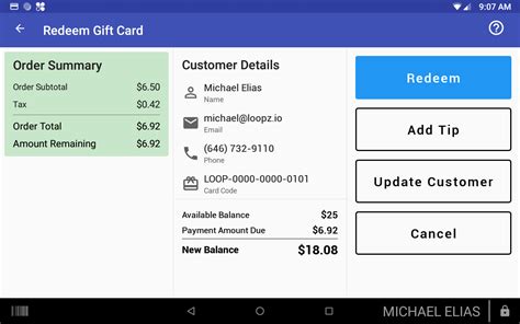 Redeem a Gift Card in Clover App — Loopz Gift Cards