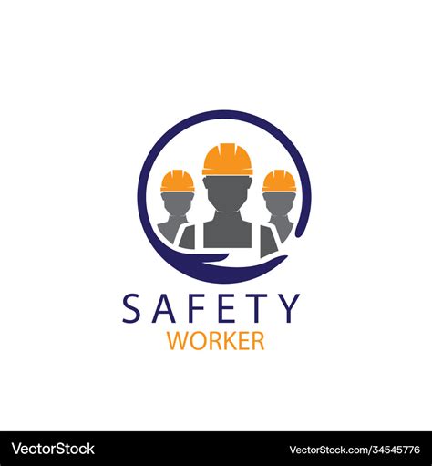 Safety worker logo designs for construction Vector Image