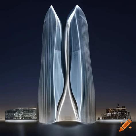 Conceptual design of modern towers on Craiyon