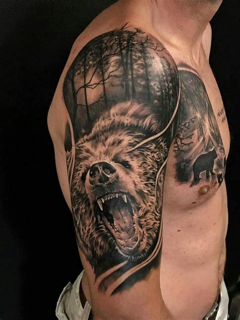 Pin by Regbam90 on Tatoo | Bear tattoo, Best sleeve tattoos, Bear ...