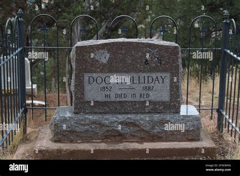 The grave of Doc Holliday of Tombstone, Wyatt Earp and Wild West fame ...