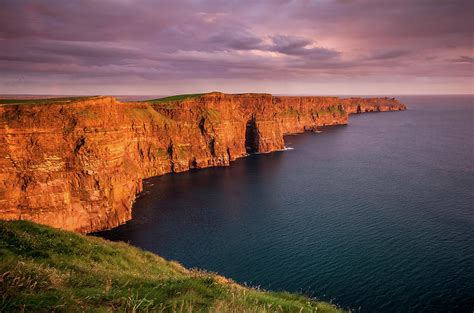 Cliffs Of Moher, Ireland At Sunset Photograph by Pierre Leclerc ...