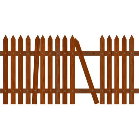 Broken picket fence | Free SVG