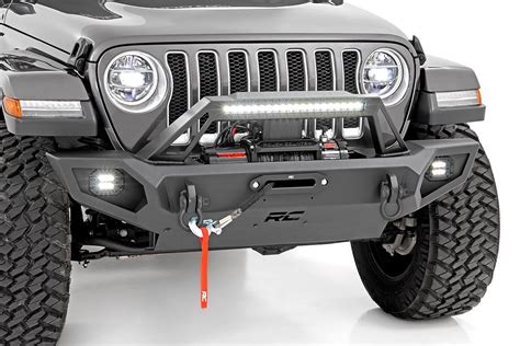 Full Width Black Front Winch Bumper for 07-18 Jeep Wrangler JK [10596 ...