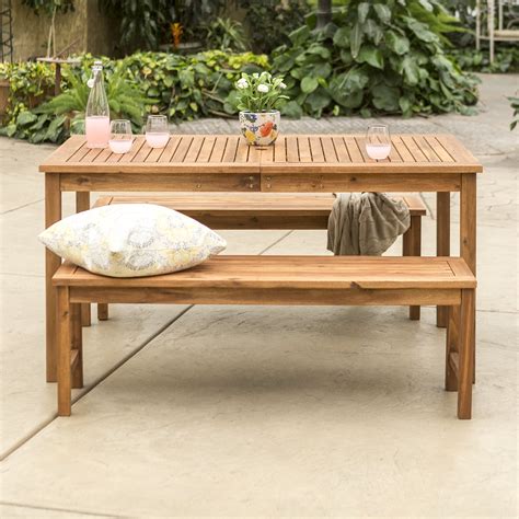 Wooden Picnic Table with Umbrella Hole - Manor Park in Nepal at NPR ...