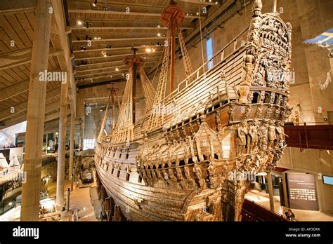 Vasa ship, warship in the Vasa museum, Stockholm, Sweden Stock Photo ...