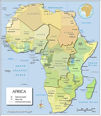 Political Map Of Africa With Capital Cities