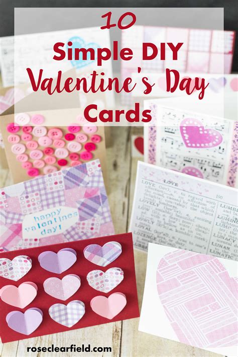 10 Simple DIY Valentine's Day Cards • Rose Clearfield