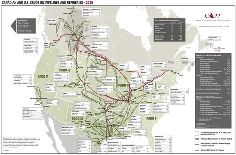 Crude oil pipelines and refineries in the U.S. and Canada : r/MapPorn