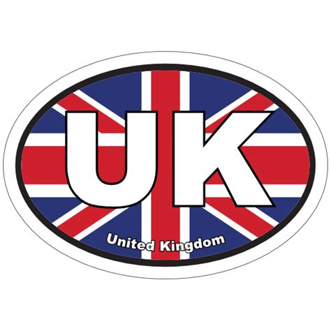 United Kingdom Uk Flag Oval Sticker