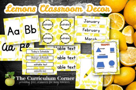 Classroom Décor: Lemons - The Curriculum Corner 123