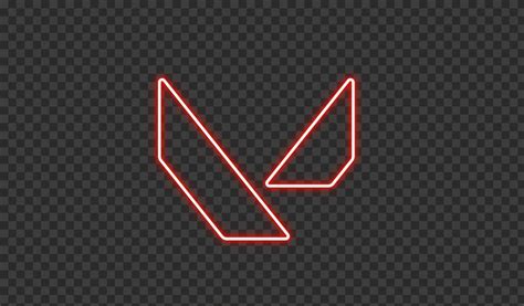 HD Valorant Light Red Neon Symbol Sign Logo PNG | Citypng | Neon symbol ...