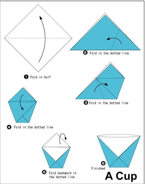 Cup - Easy Origami instructions For Kids