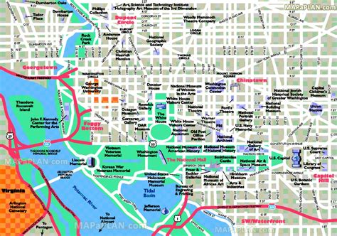 Washington Dc On A Map Usa - London Top Attractions Map