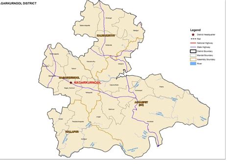 Nagarkurnool District Map, Assembly Constituencies, New Mandals - Hello ...