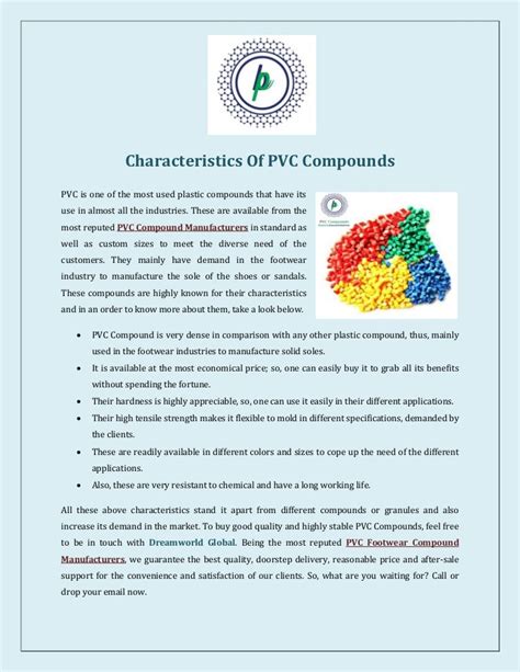 Characteristics Of PVC Compounds