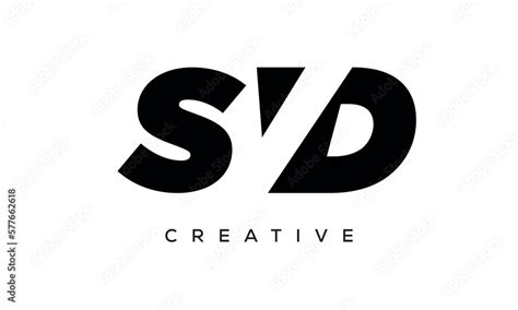 SVD letters negative space logo design. creative typography monogram ...