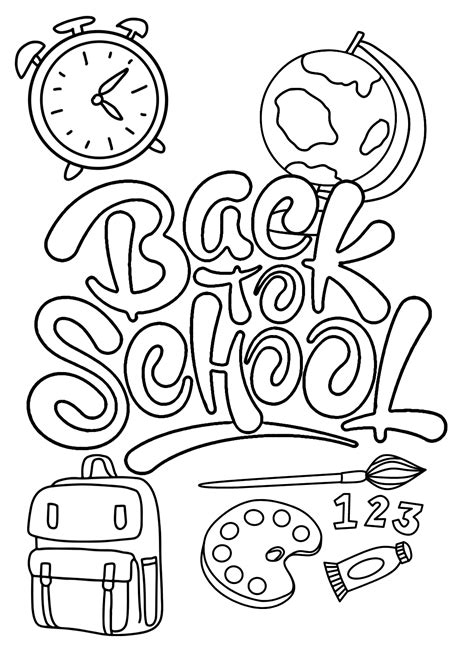 Free Back to School Coloring Pages - Free Printable Coloring Pages