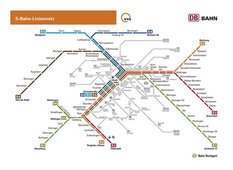 Detailed S-Bahn map of Stuttgart city | Stuttgart | Germany | Europe ...