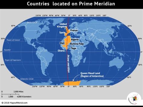 What countries lie on the Prime Meridian? - Answers