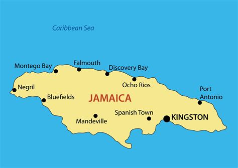 Jamaica Cities Map