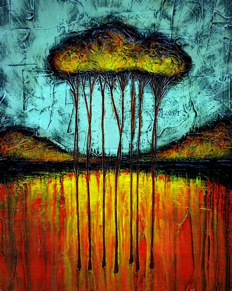 Abstract Tall Trees Art Painting by Louisiana Artist Derek Patterson ...