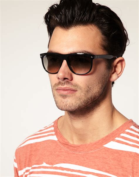 Ray-ban Rayban Flat Brow Wayfarer Sunglasses in Black for Men | Lyst