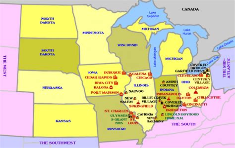 Map Of The Midwest - the united states midwest region map ...