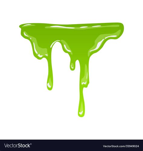 Green slime goo blob splashes toxic dripping Vector Image