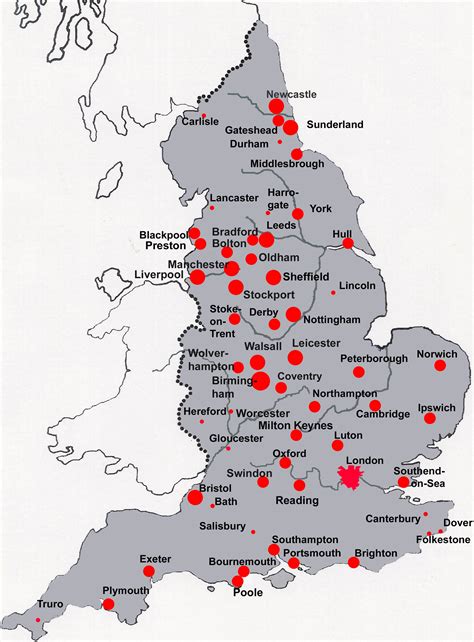 Map Of England Cities And Towns - Viewing Gallery