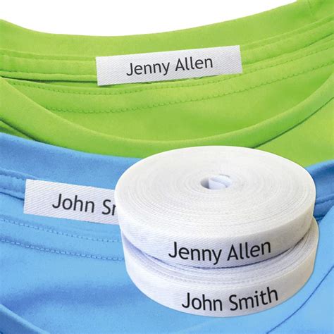 Buy 100 Iron-On Fabric Labels for Clothing: Custom Name Tags for School ...